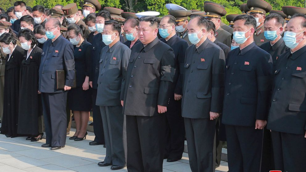 In this photo provided by the North Korean government, North Korean leader Kim Jong Un, center, attends a ceremony for Marshal of the Korean People's Army Hyon Chol Hae at a cemetery in Pyongyang, North Korea Sunday, May 22, 2022. Independent journal