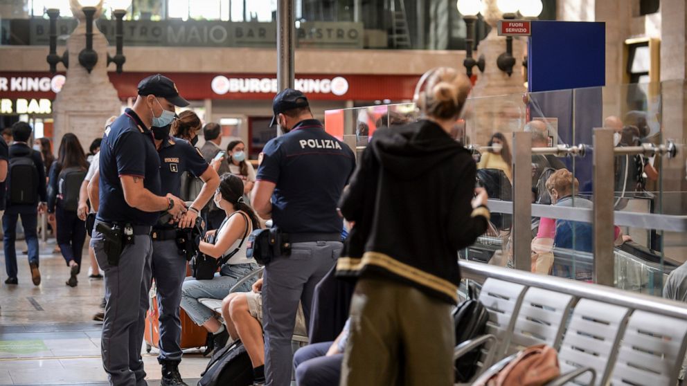 Train Station Protests Fizzle In Italy As Covid Passes Start Abc News