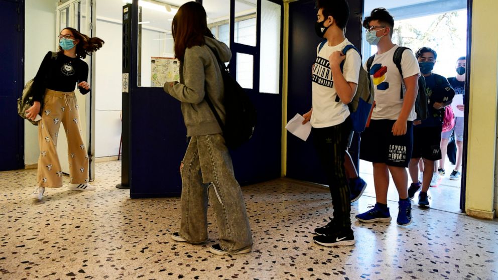 Greece welcomes young students back to school; courts reopen