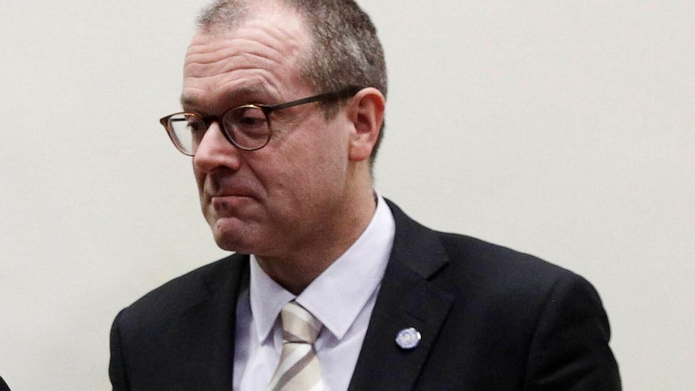 FILE In this file photo dated Wednesday, Feb. 26, 2020, World Health organization Director for Europe Hans Kluge arrives for a press conference in Rome, Italy. During a meeting with European health ministers on Thursday Oct. 29, 2020, WHO’s European 