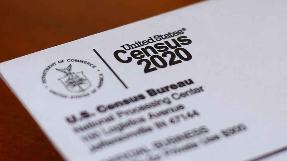 FILE - this April 5, 2020 file photo, shows An envelope containing a 2020 census letter mailed to a U.S. resident in Detroit. A federal judge on Thursday, May 21, 2020, agreed to impose financial sanctions against the Trump administration for failing