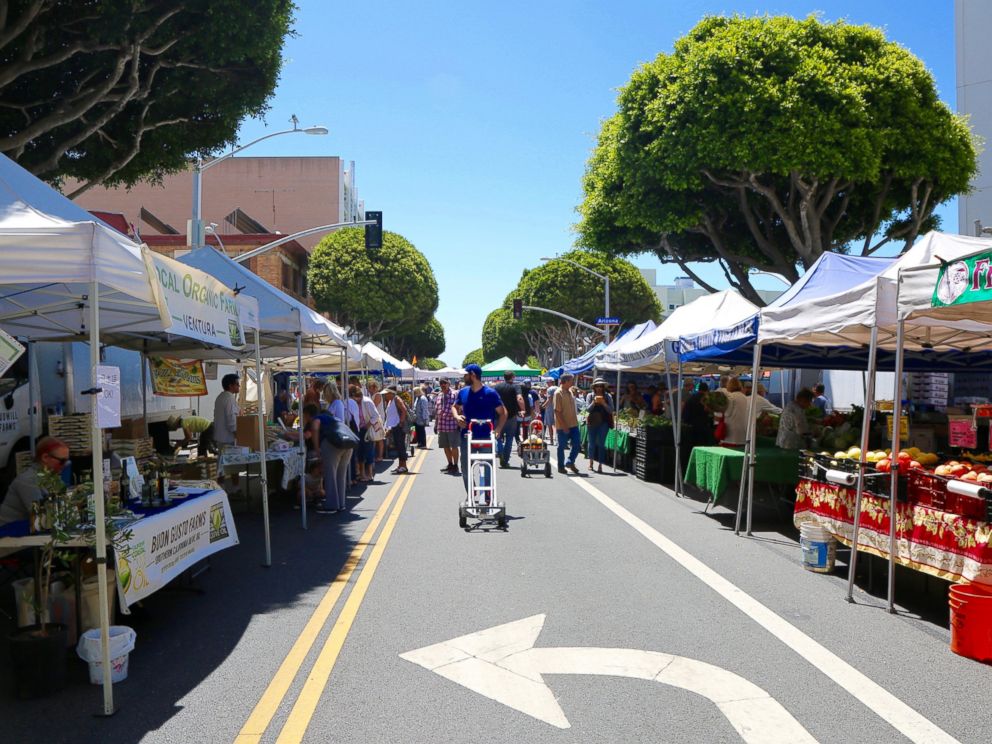 PHOTO: The Santa Monica Farmers Market in Los Angeles, seen here on June 14, 2017, started in 1981.