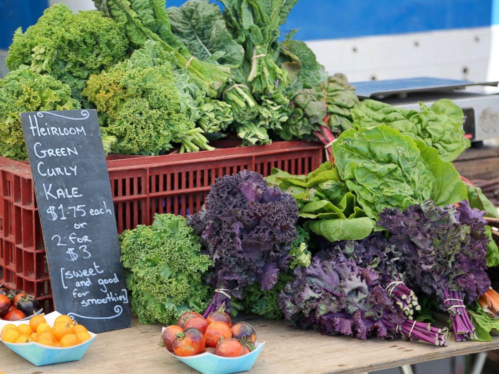 PHOTO: An assortment of vegetables and fruits are sold at the Santa Monica Farmers Market in Los Angeles, June 14, 2017.