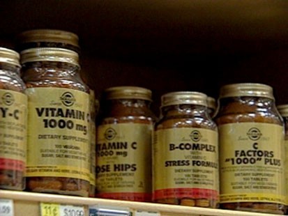 A picture of jars of vitamins.