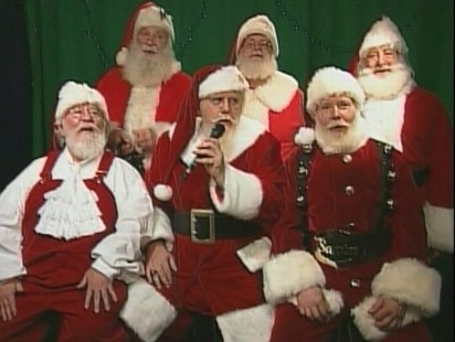Video: Santas ask to be armed with flu shots for the holiday season.