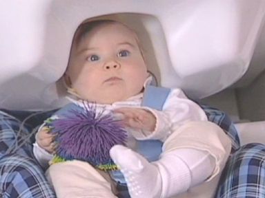 Researchers use a special machine called a magnetoencephalograph to see infants' brain activity.