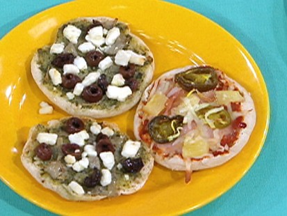 PHOTO Mini pizzas are shown.