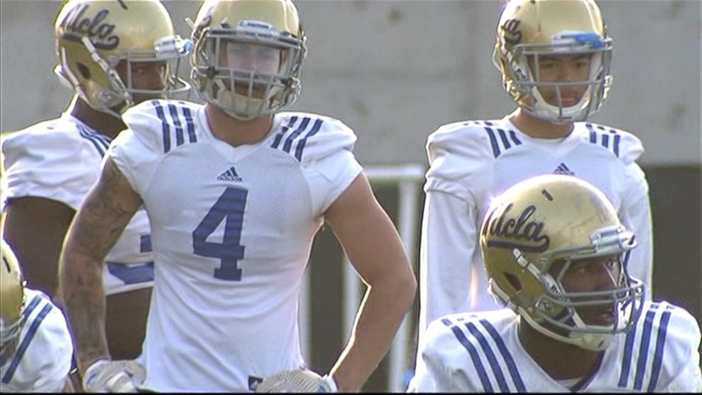 PHOTO: Football players at UCLA will wear sensor-laden helmets so that researchers can learn more about concussions. 