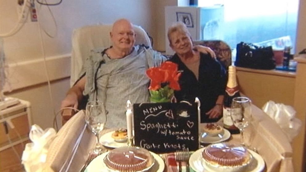 VIDEO: Cancer patients are treated to romantic dinners in their hospital room, complete with flowers and music, thanks to nurses and staff at Stony Brook University Hospital in New York.