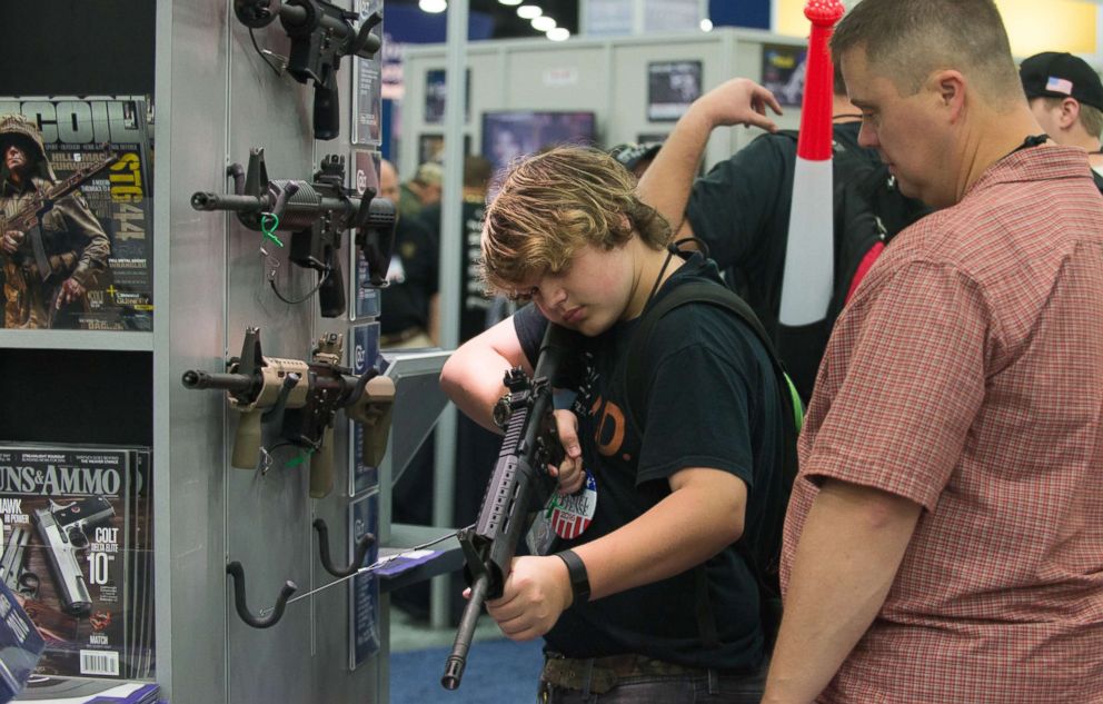 PHOTO: The NRA holds is annual meeting and convention in Louisville, KY, on May 21, 2016. The annual convention has all the big names in gun manufacturing from Smith & Wesson to Remington. 