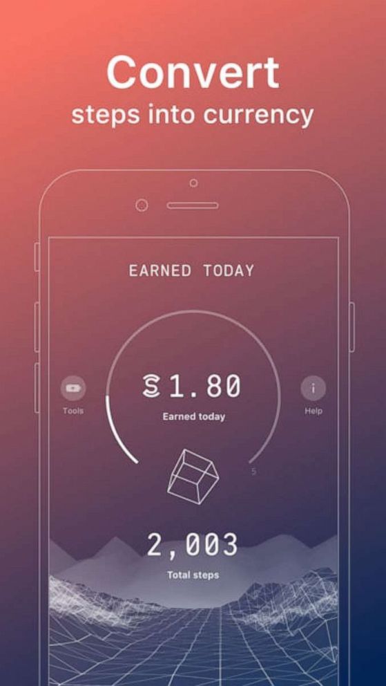 PHOTO: A photo advertisement for the Sweatcoin app on iTunes. 