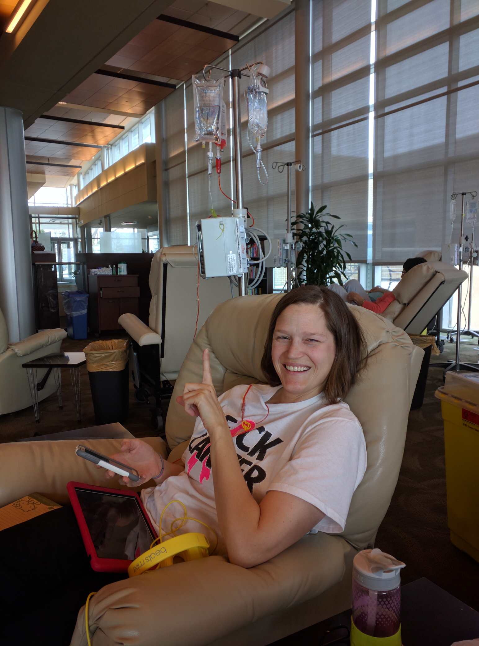 PHOTO: An undated photo of Beth O'Brien, 38, as she receives treatment for her breast cancer diagnosis. 