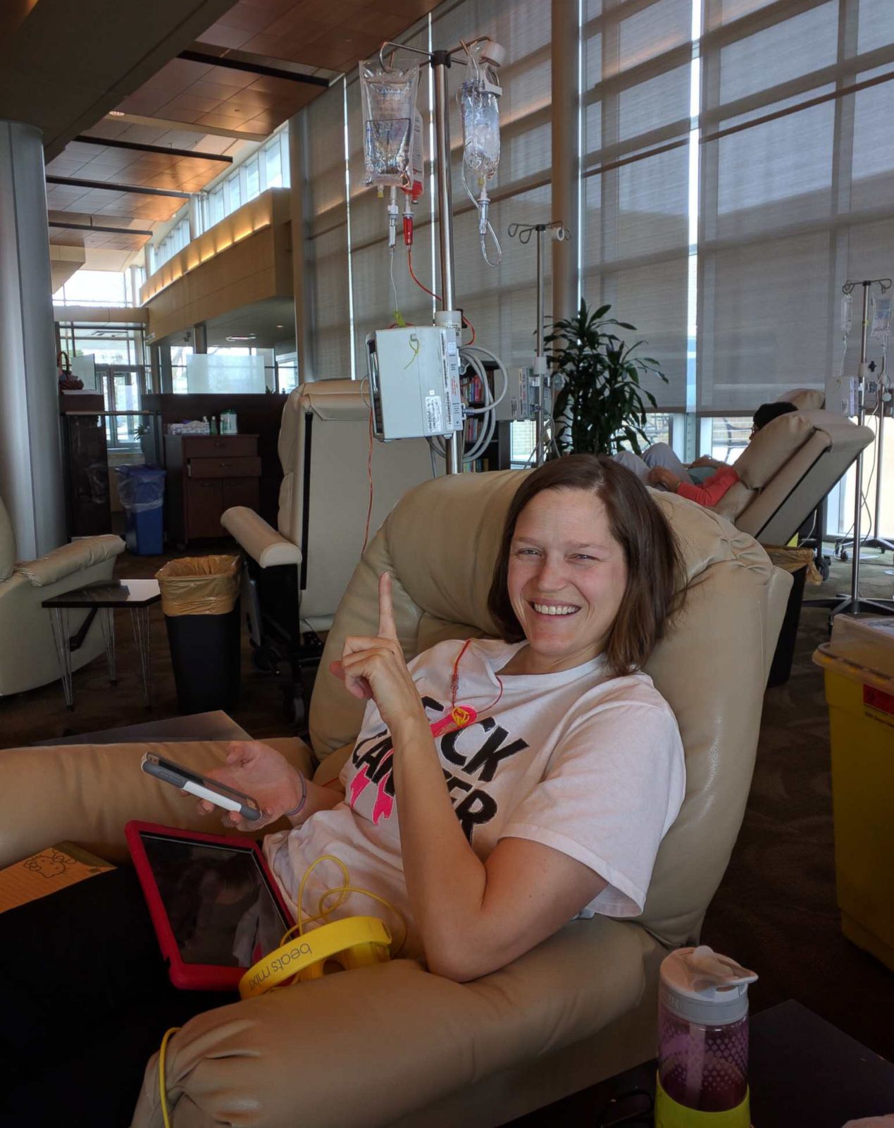 PHOTO: An undated photo of Beth O'Brien, 38, as she receives treatment for her breast cancer diagnosis. 