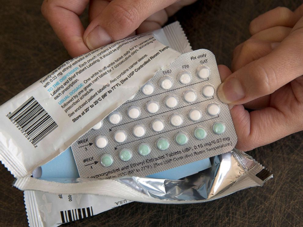 PHOTO: A one-month dosage of hormonal birth control pills is displayed in Sacramento, Calif., Aug. 26, 2016.