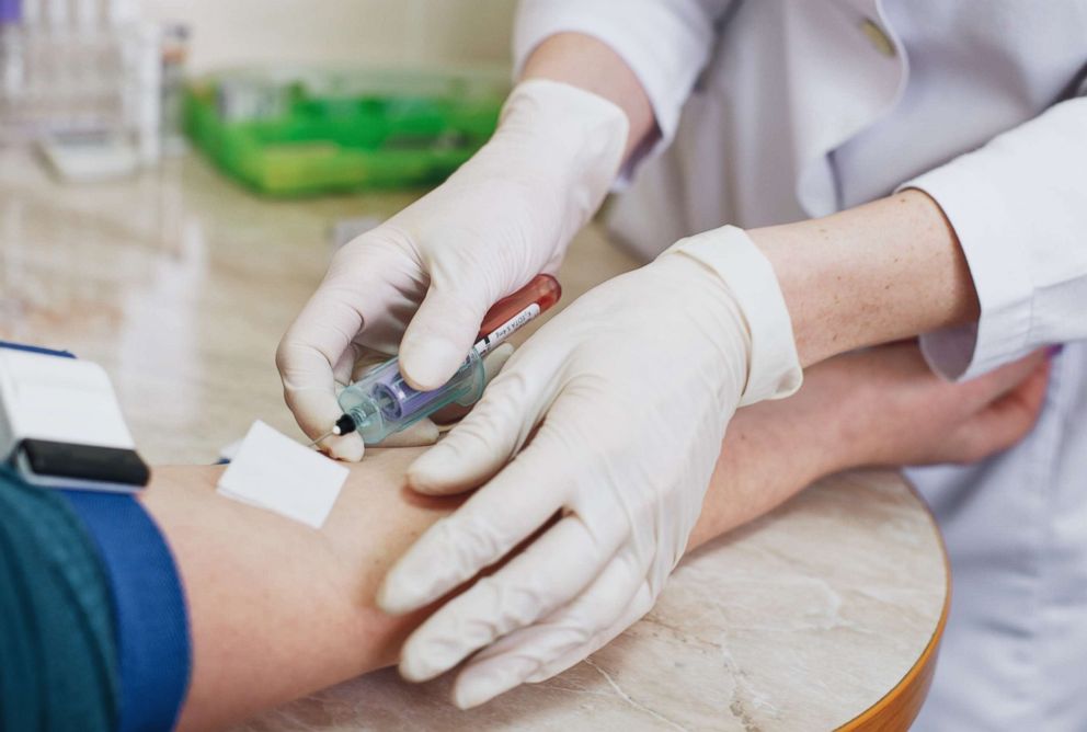 PHOTO: A blood test is performed in this undated stock image.