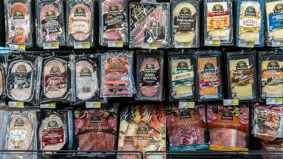 PHOTO: A selection of Boar's Head brand cold cuts in the deli department of a Target store in New York, on Oct. 8, 2024. 