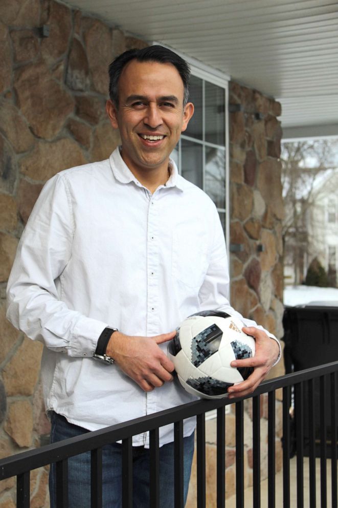 PHOTO: Esteban Serrano, a software engineer, grew up playing soccer in Quito, Ecuador. 