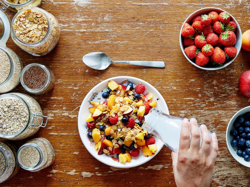 PHOTO: A healthy breakfast of muesli and milk is pictured in this undated stock photo.