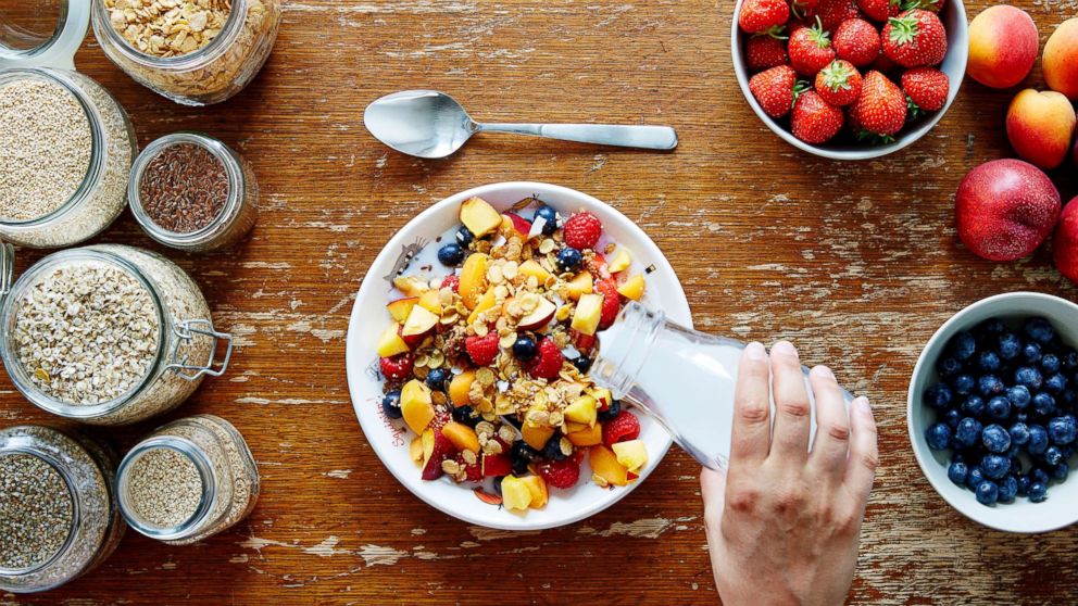 PHOTO: A healthy breakfast of muesli and milk is pictured in this undated stock photo.