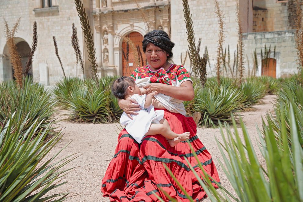 PHOTO: Hilda poses while breastfeeding in Mexico.