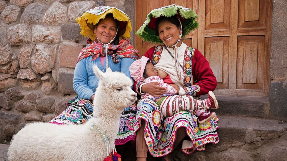 PHOTO: Maryluz poses while breastfeeding in Peru.