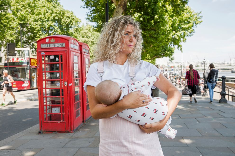 PHOTO: Sophie poses while breastfeeding in United Kingdom.