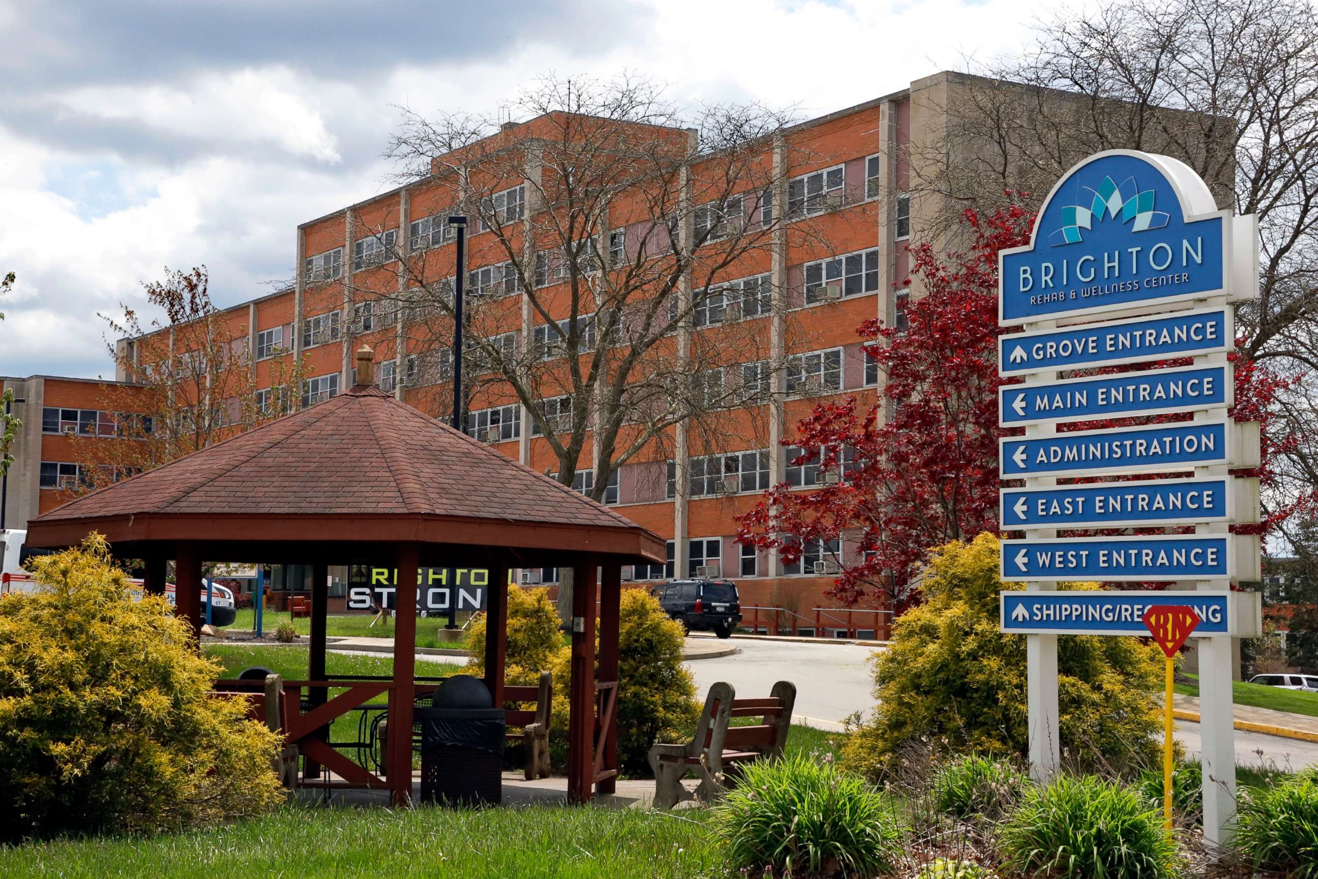 PHOTO: This is the Brighton Rehabilitation and Wellness Center in Brighton Township, Pa., on May 12, 2020.