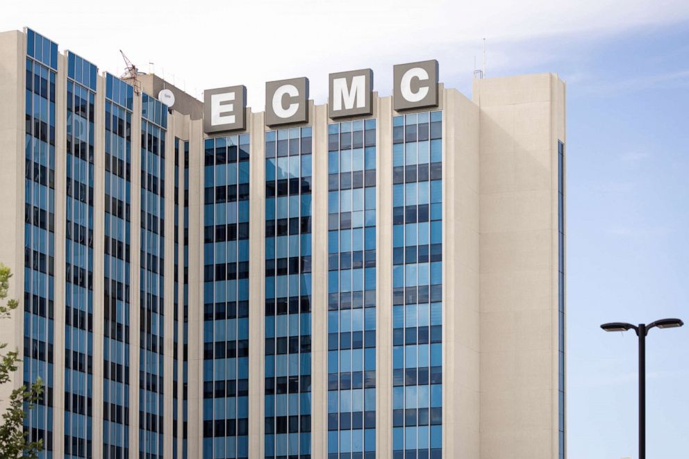 PHOTO: In this Sept. 28, 2021, file photo, the Erie County Medical Center (ECMC) Hospital is shown in Buffalo, N.Y.