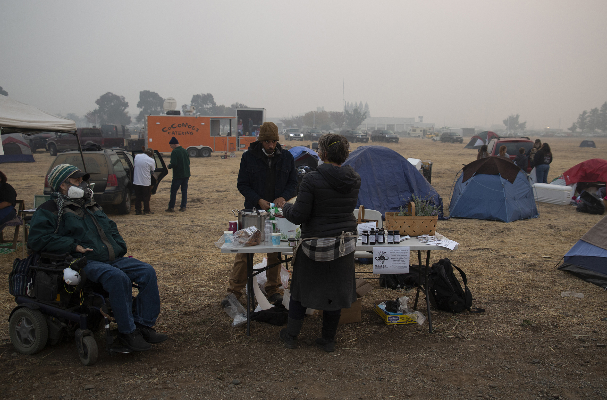 PHOTO: Most of the seniors displaced by the Camp Fire had moved on from the tent camp at Walmart by Friday.