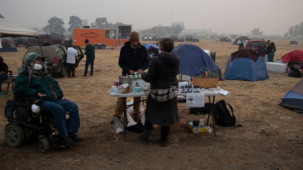 PHOTO: Most of the seniors displaced by the Camp Fire had moved on from the tent camp at Walmart by Friday.