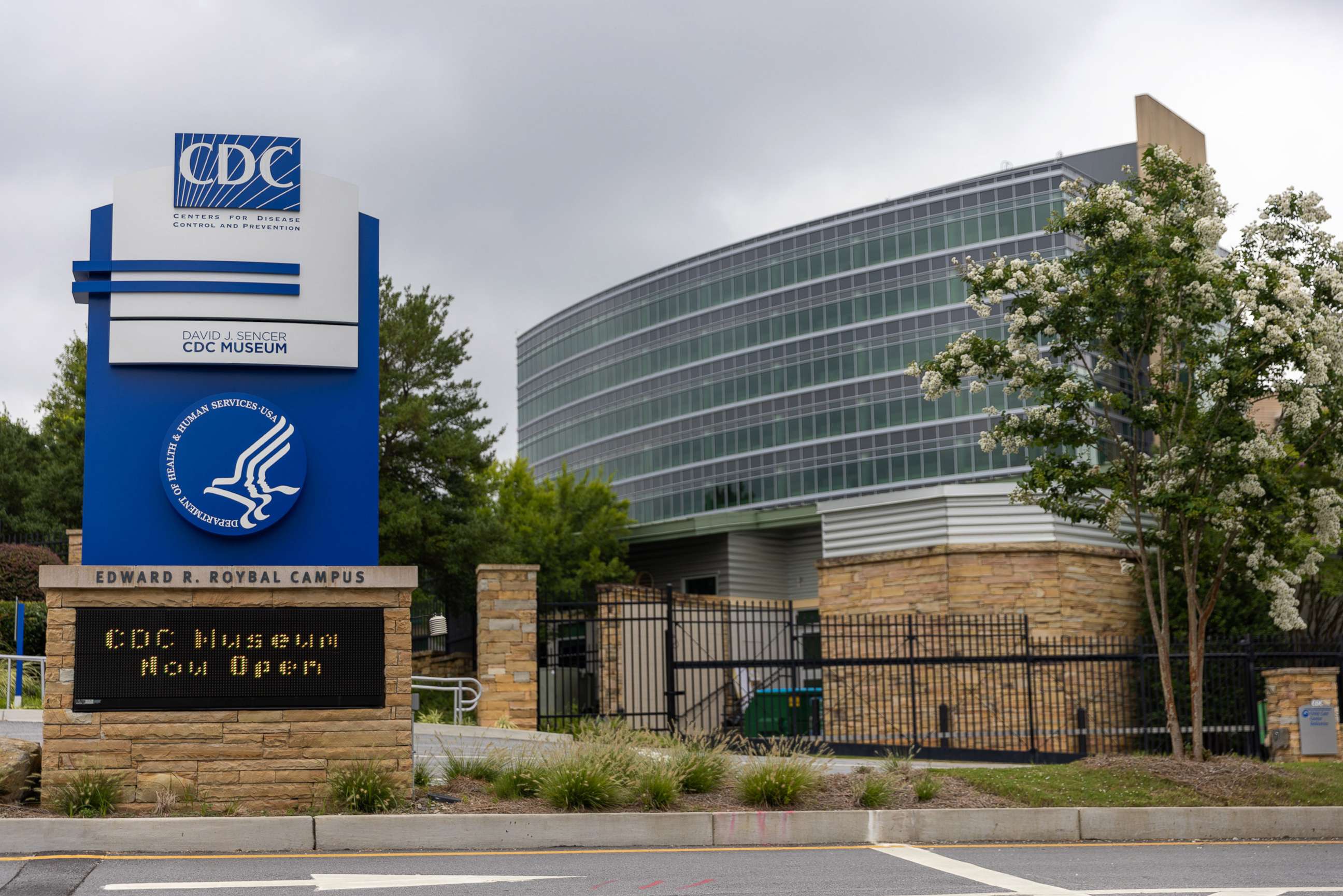 PHOTO: A sign marks the entrance for the Center for Disease Control (CDC) headquarters in Atlanta, Ga., August 6, 2022.