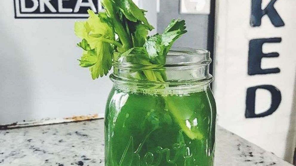 PHOTO: Monica Zapata shared a photo of the celery juice she started drinking every morning.
