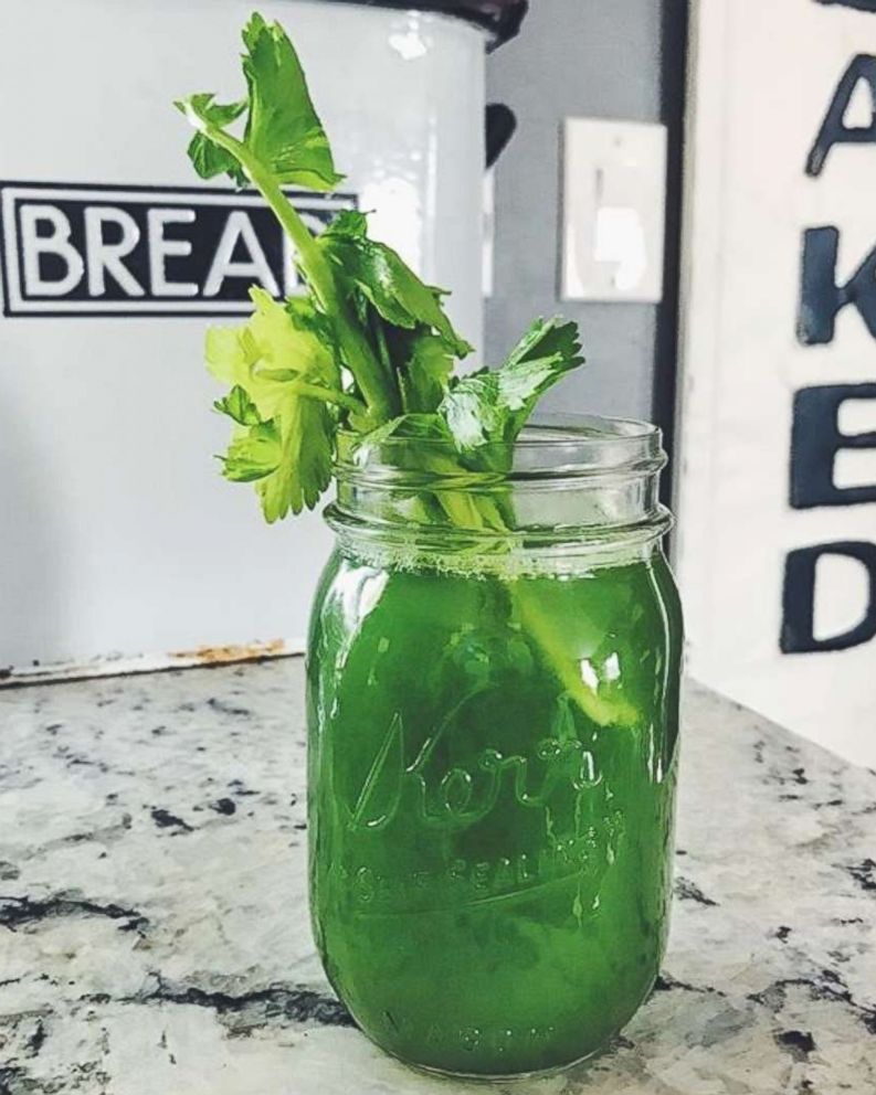 PHOTO: Monica Zapata shared a photo of the celery juice she started drinking every morning.