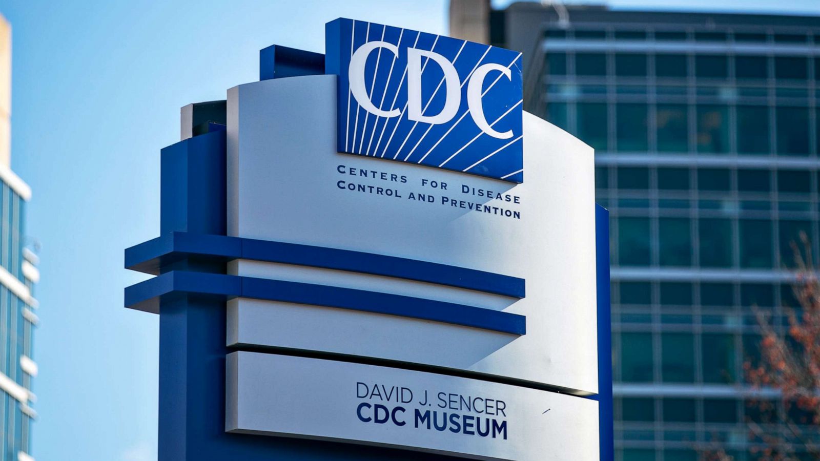 PHOTO: Center for Disease Control and Prevention signage stands outside the CDC headquarters in Atlanta, Dec. 10, 2020.