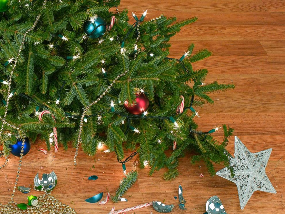 PHOTO: An undated stock photo depicts a fallen Christmas tree.