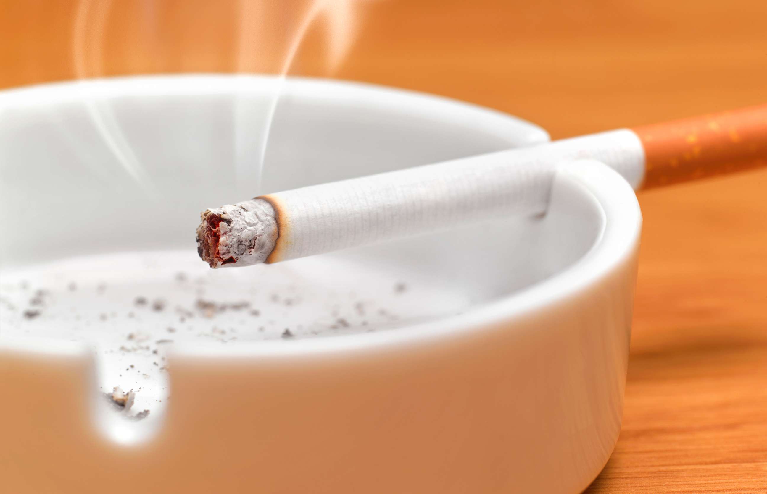 PHOTO: A cigarette sits in an ashtray in this undated stock photo.