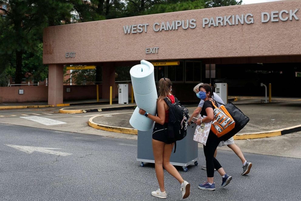 PHOTO: University of Georgia undergraduate students move into Brumby Hall one week before the start of the fall semester on Friday, Aug. 14, 2020.