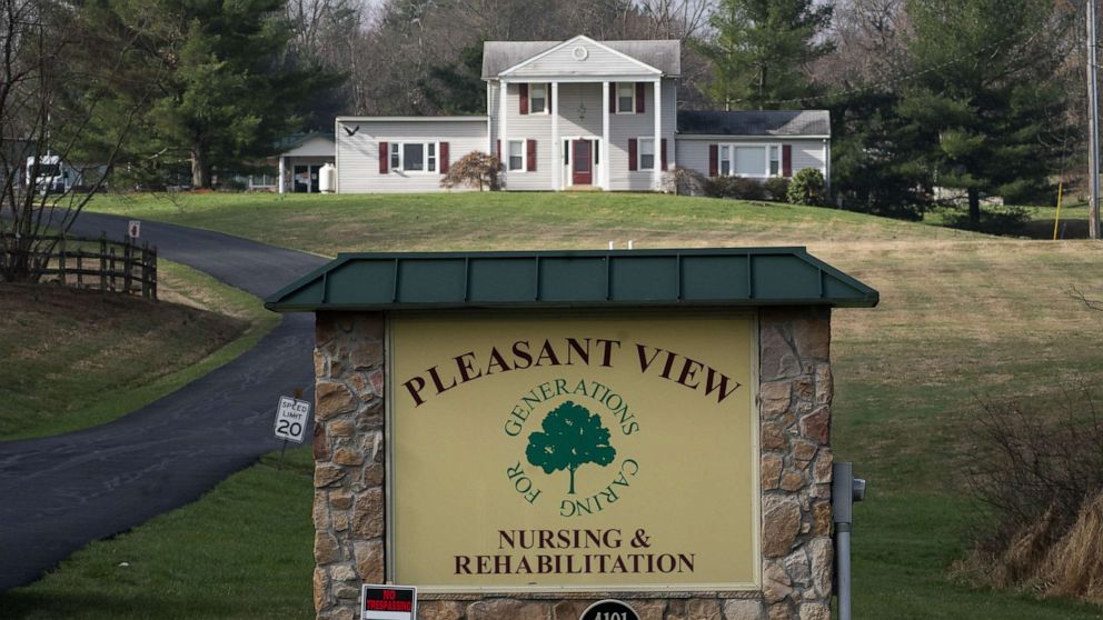 PHOTO: A view of the Pleasant View Nursing Home, March 30, 2020, in Mount Airy, Md. 