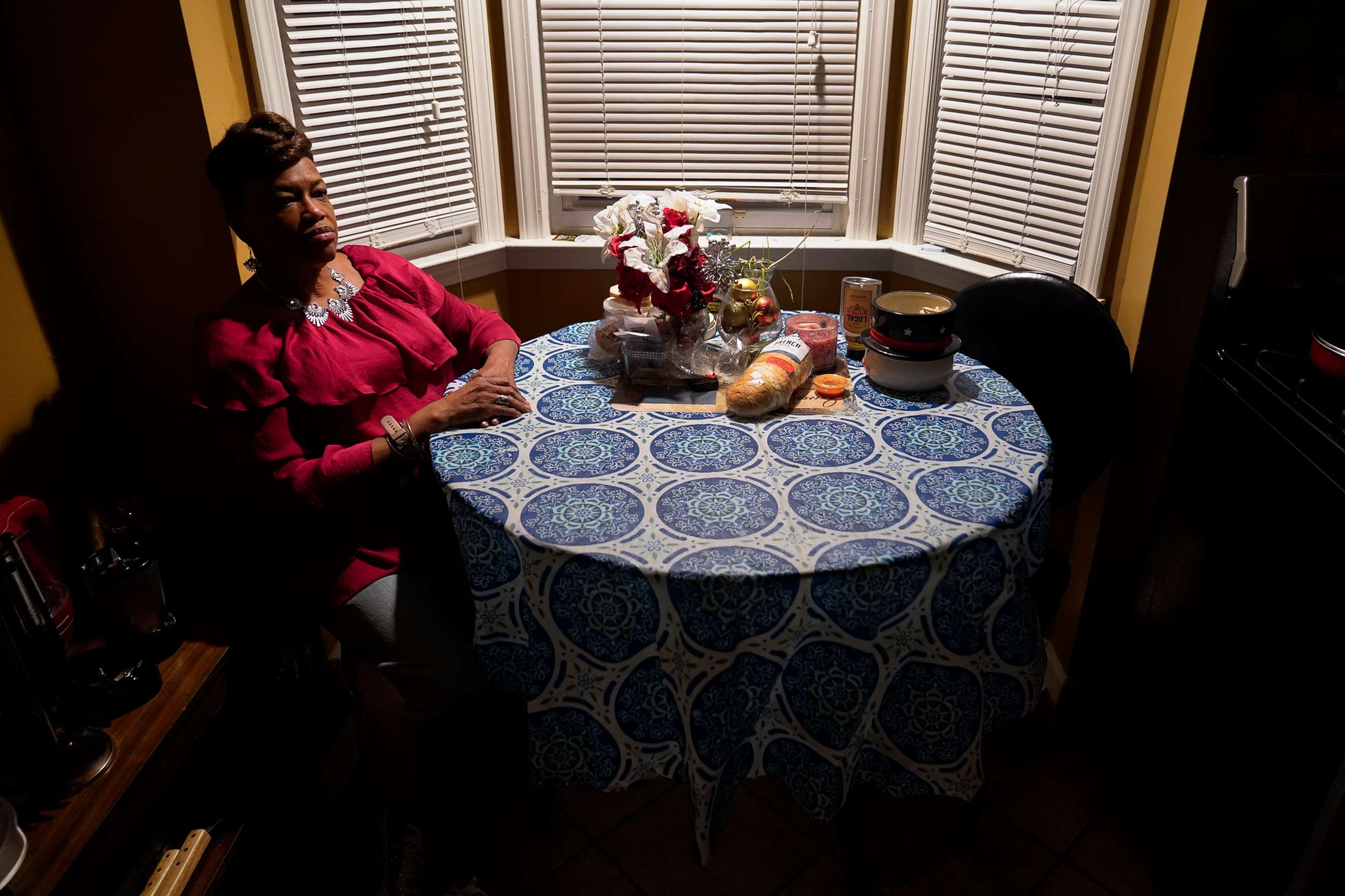 PHOTO: Karla Jefferies sits in her kitchen in Detroit, Friday, March 5, 2021. Jefferies, 64, a retired state worker in Detroit, Michigan, tested positive for COVID-19 in March 2020 and has been bothered by puzzling symptoms ever since.