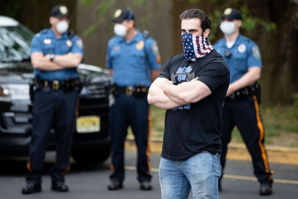 PHOTO: Atilis Gym co-owner Ian Smith stands outside the gym in Bellmawr, N.J., May 18, 2020.