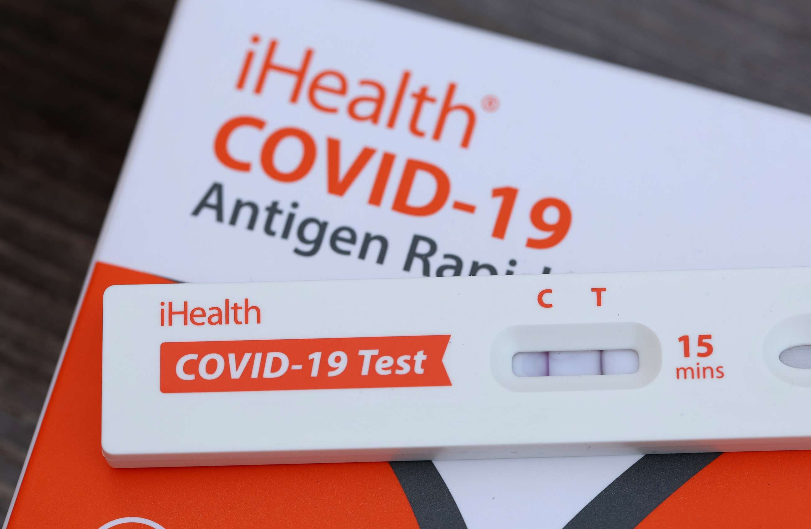 PHOTO: A positive Covid-19 at home test is displayed in San Anselmo, Calif., May 02, 2022.