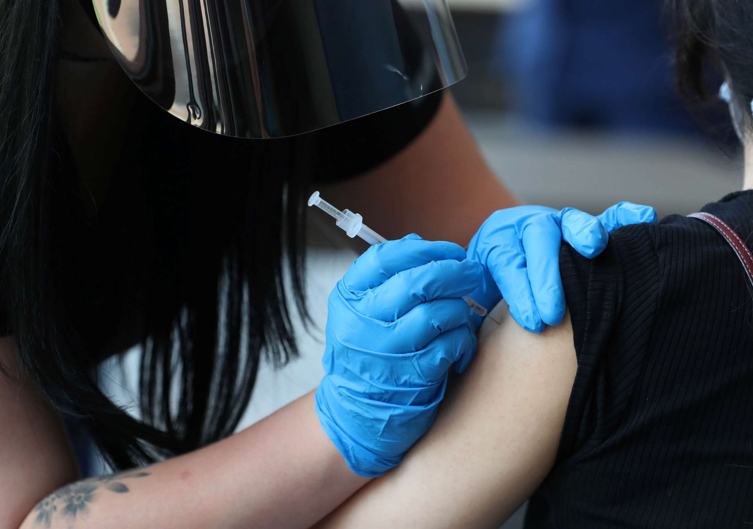 PHOTO: A student receives a dose of a coronavirus vaccine on the campus of the University of Memphis in Memphis, Tenn., July 22, 2021.