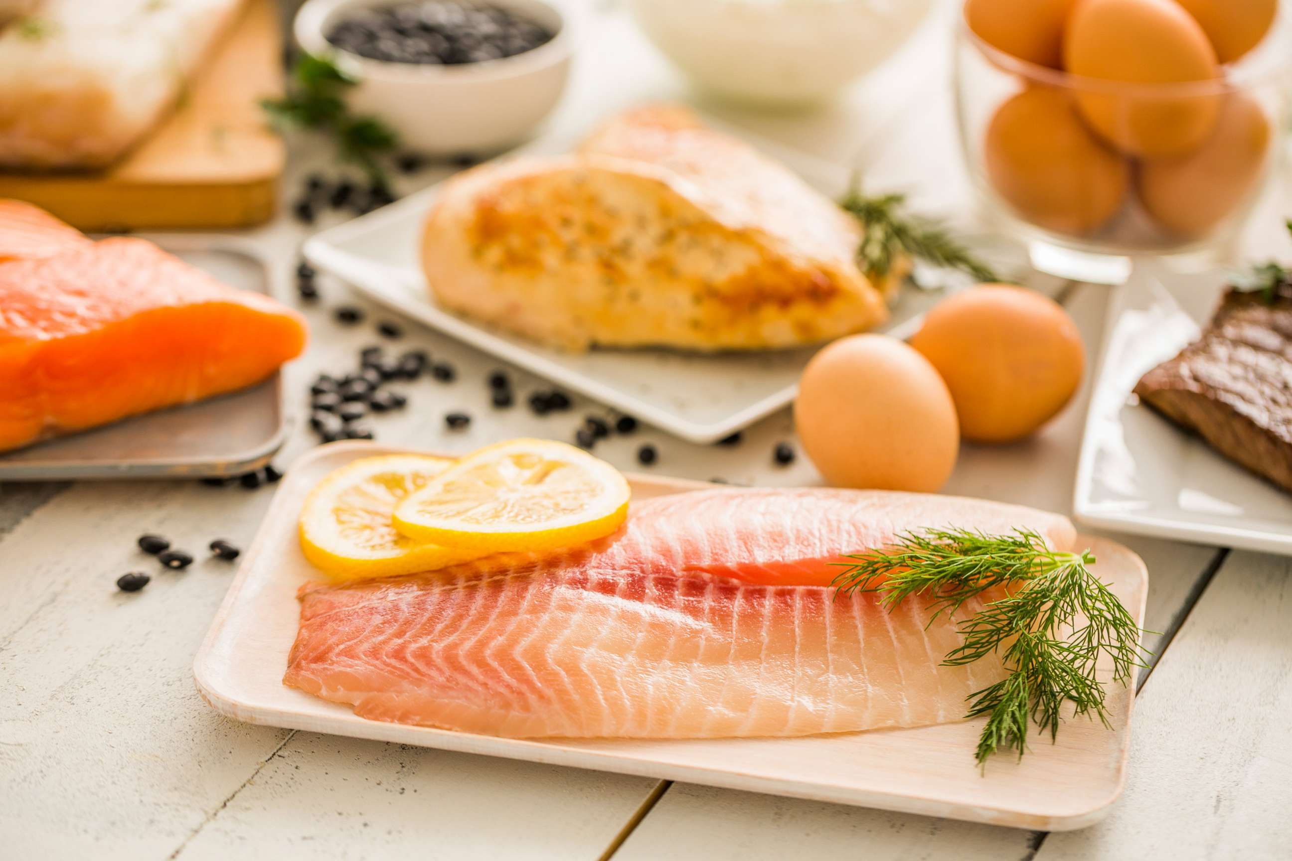 PHOTO: Fish, eggs and poultry are pictured in an undated stock photo.