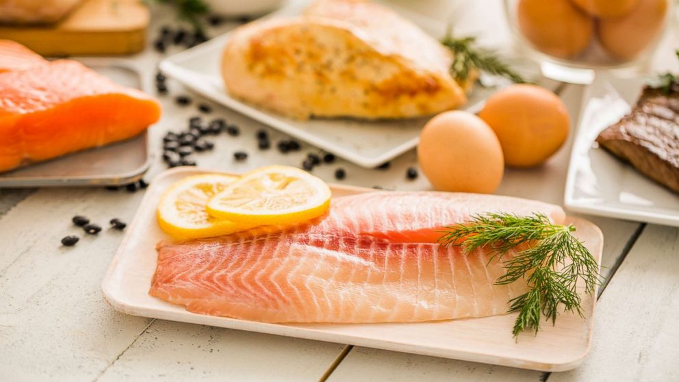 PHOTO: Fish, eggs and poultry are pictured in an undated stock photo.