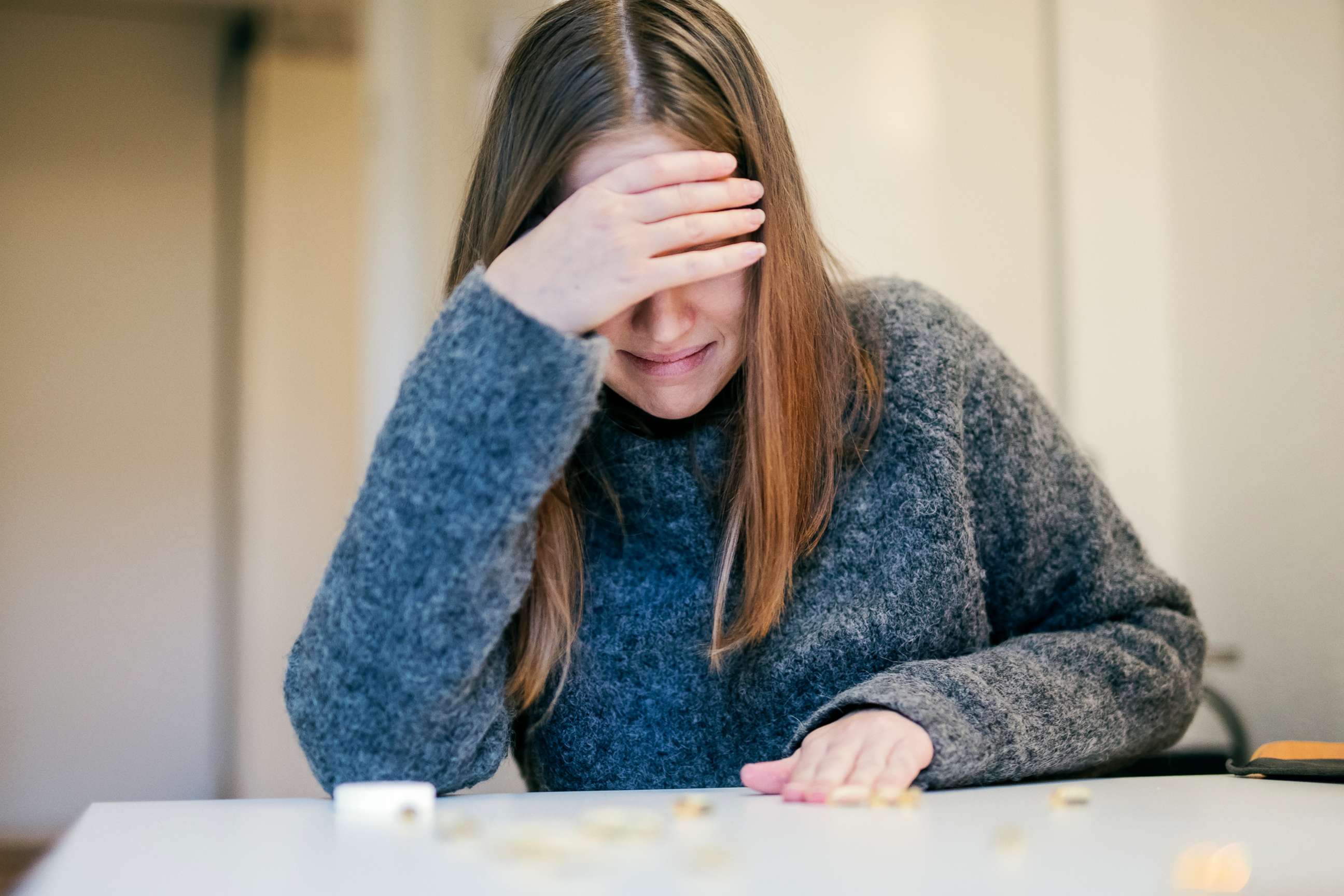 PHOTO: A woman sobs in this stock photo.