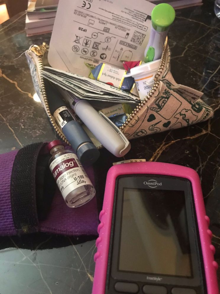 PHOTO: Risa Pulver shares what she keeps in her bag to manage her Type I diabetes. 