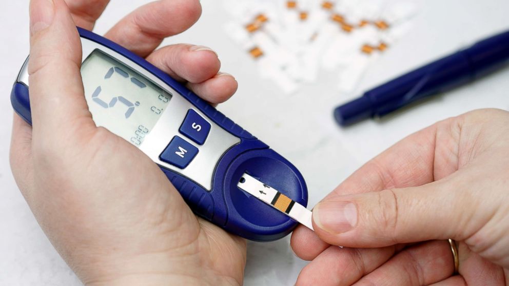 PHOTO: An undated stock image of a person checking their blood sugar level. 