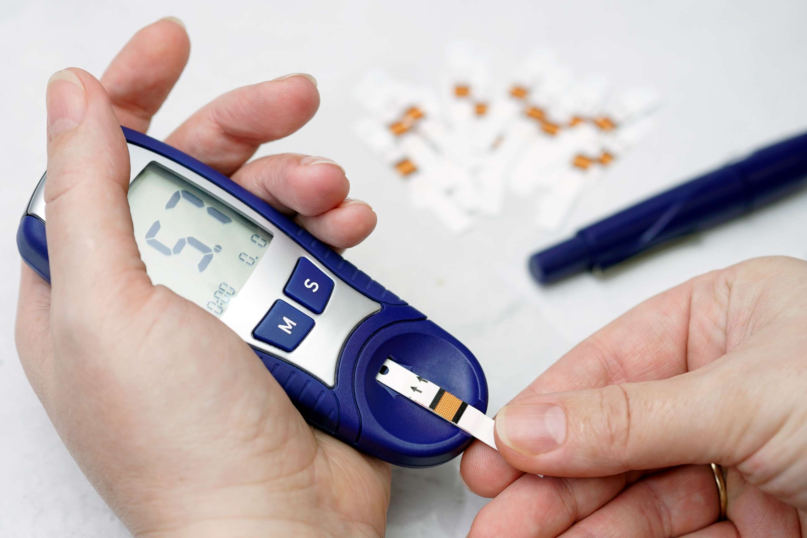 PHOTO: Image Of Person Checking Diabetes.