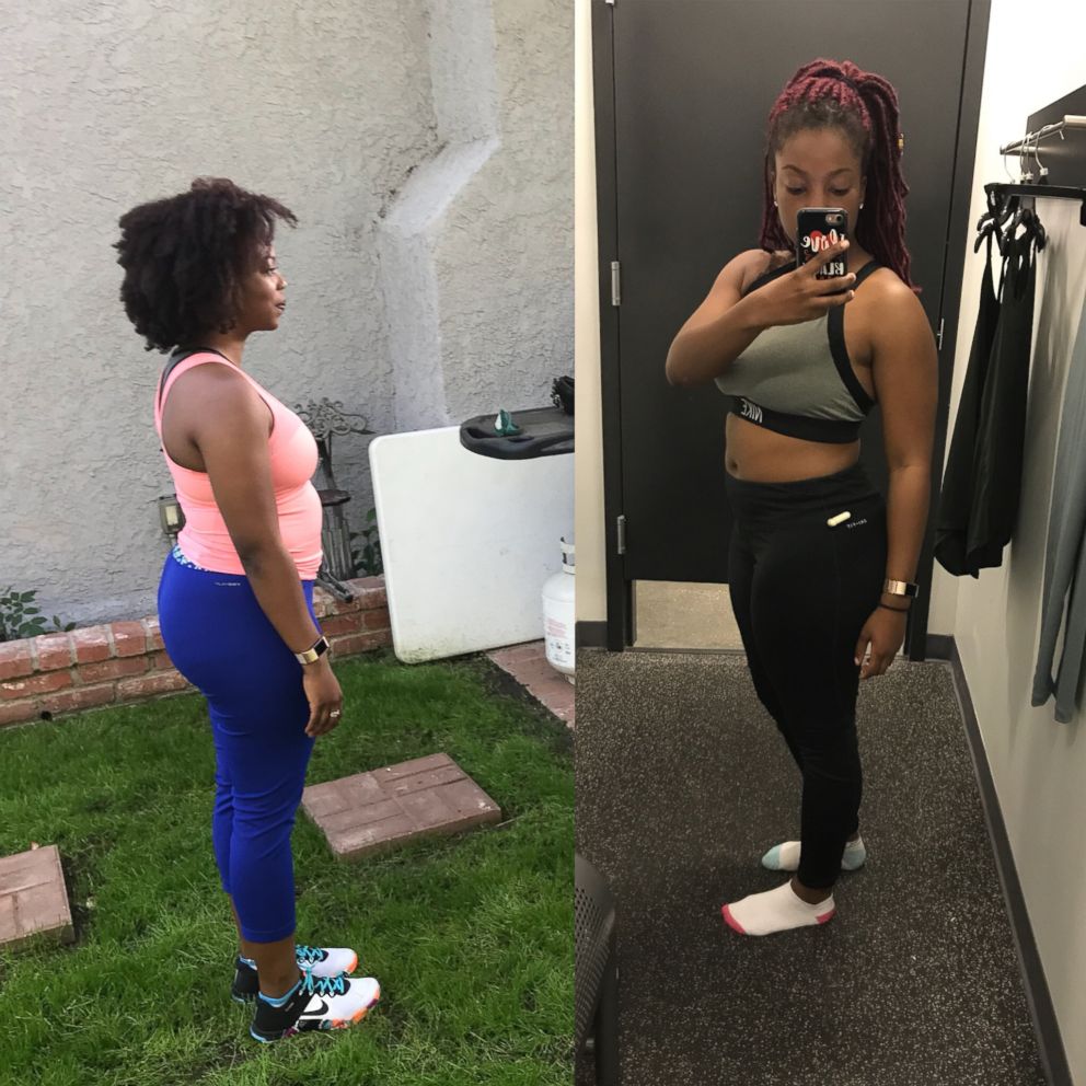 PHOTO: Asha McDowell, a teacher living in New Orleans, Louisiana, shared this before and after image from when she tried a diet and workout plan from celebrity trainer Jeannette Jenkins. 