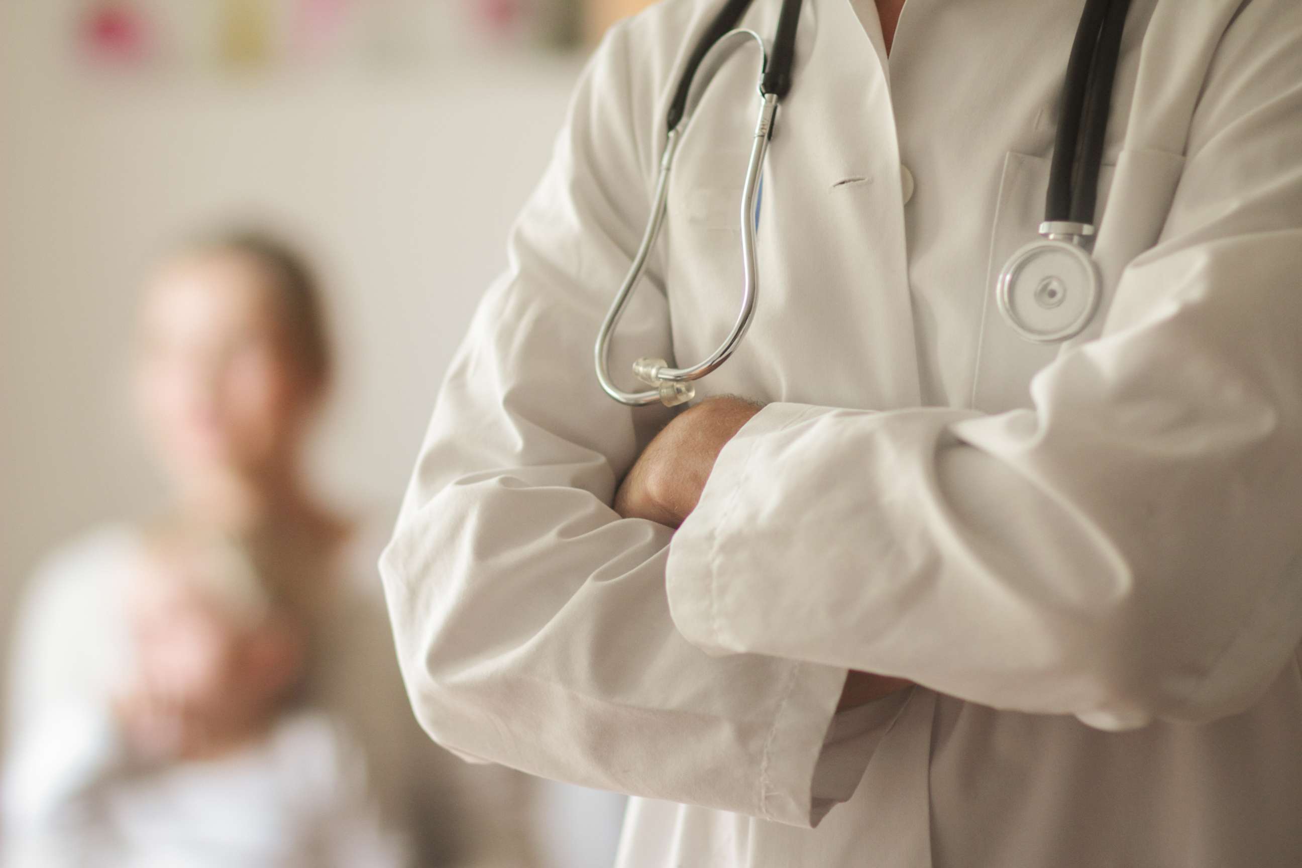 PHOTO: An undated stock photo of a doctor in a clinic.